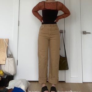 &Other Stories High Rise Khaki Wide Legs Sz. 26